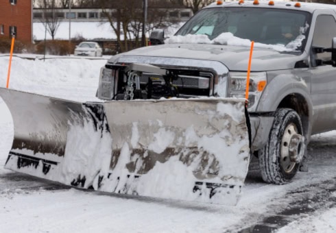 commercial snow plowing services